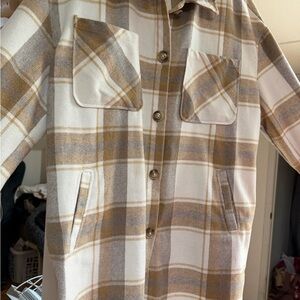 Plaid Button-Up Shacket